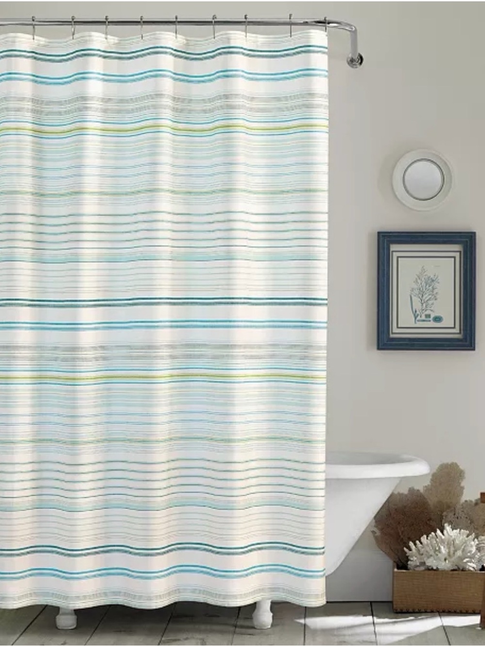 Tommy Bahama Home La Scala Breezer Cotton Shower Curtain, 72" x 72"